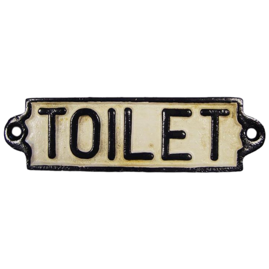 [LA-82615] Wandschild Wandplakette Gusseisen Toilet