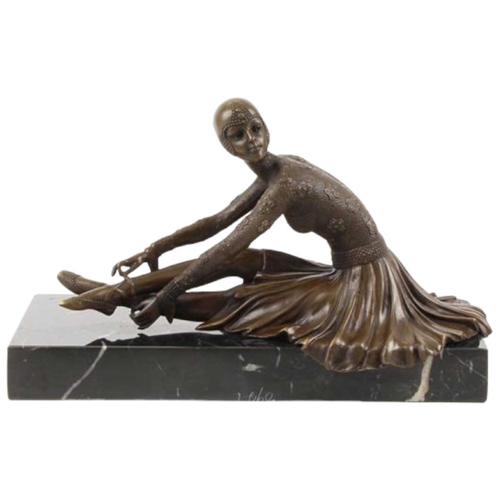 [LA-82624] Bronzeskulptur Bronzefigur Tanara