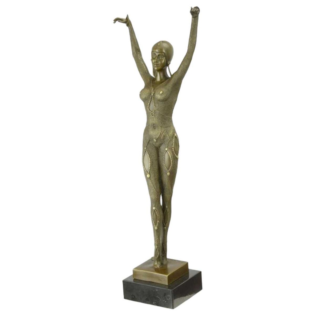 [LA-82635] Bronzeskulptur Bronzefigur Dourga
