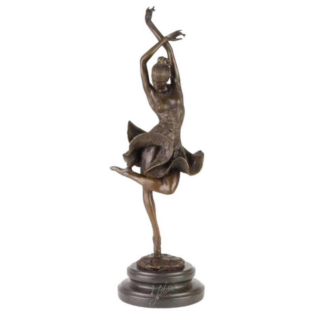 [LA-82696] Bronzeskulptur Bronzefigur Ballerina Balletttänzerin #82696