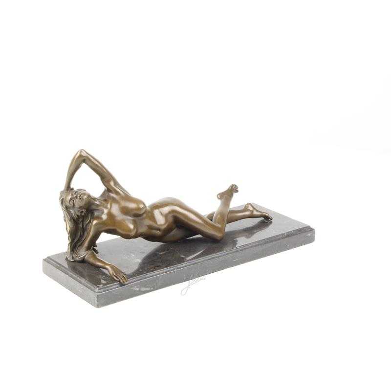 [LA-82706] Bronzeskulptur Bronzefigur Weiblicher Akt Erotik #82706