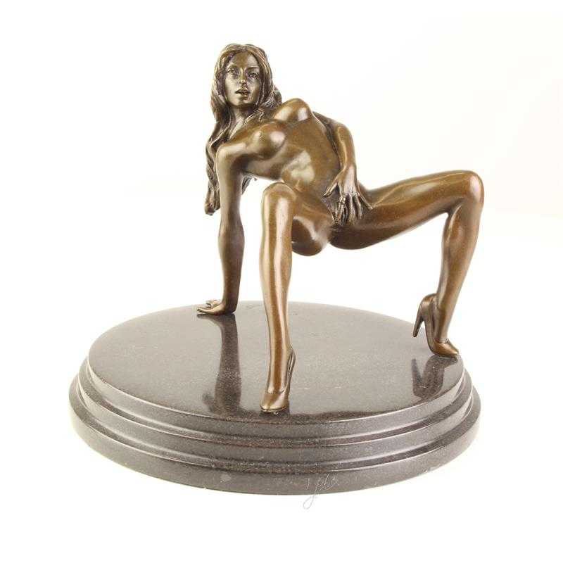 [LA-82707] Bronzeskulptur Bronzefigur Weiblicher Akt Erotik #82707