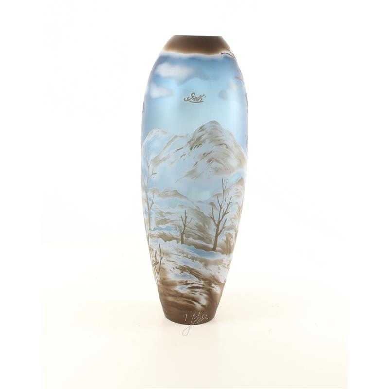 [LA-82764] Vase Kameeglas 'Winterlandschaft'