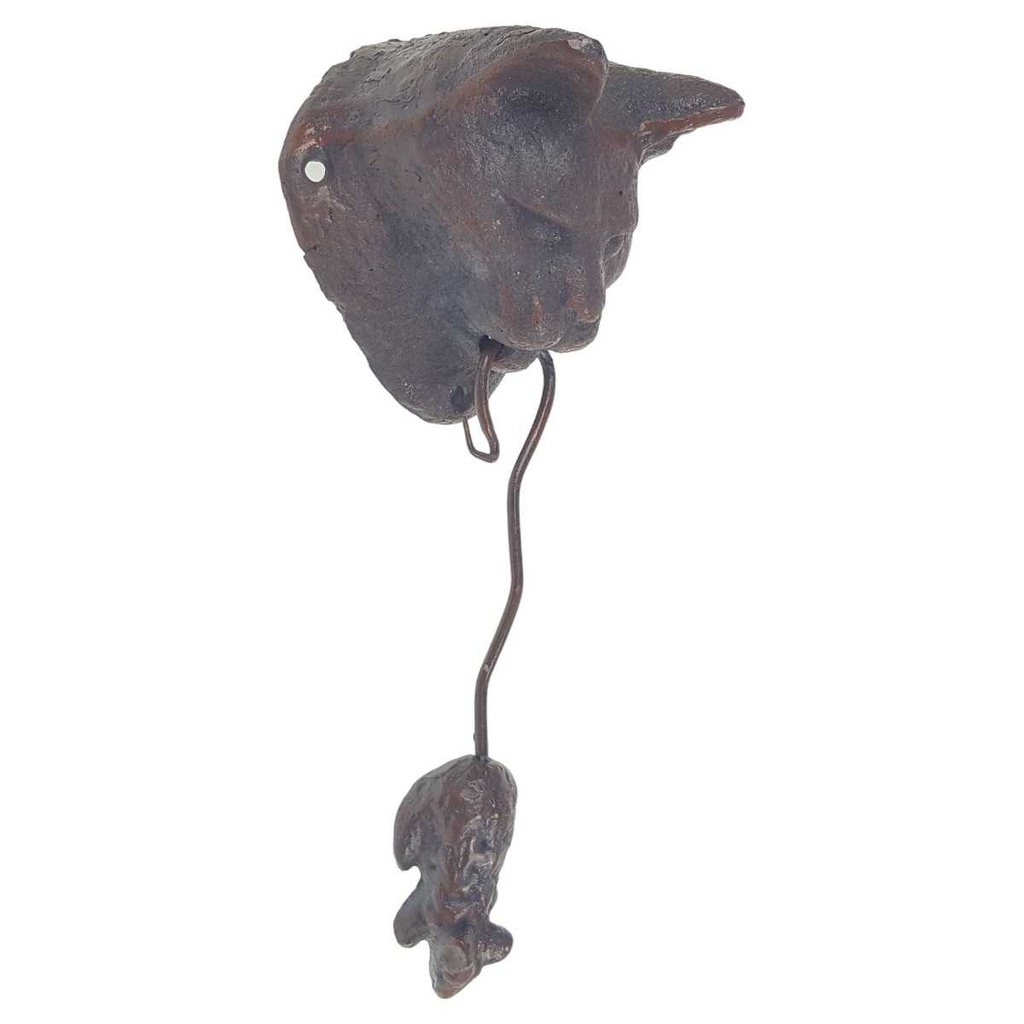 [LA-82780] Wandglocke Türglocke Türklopfer Gusseisen Katze und Maus