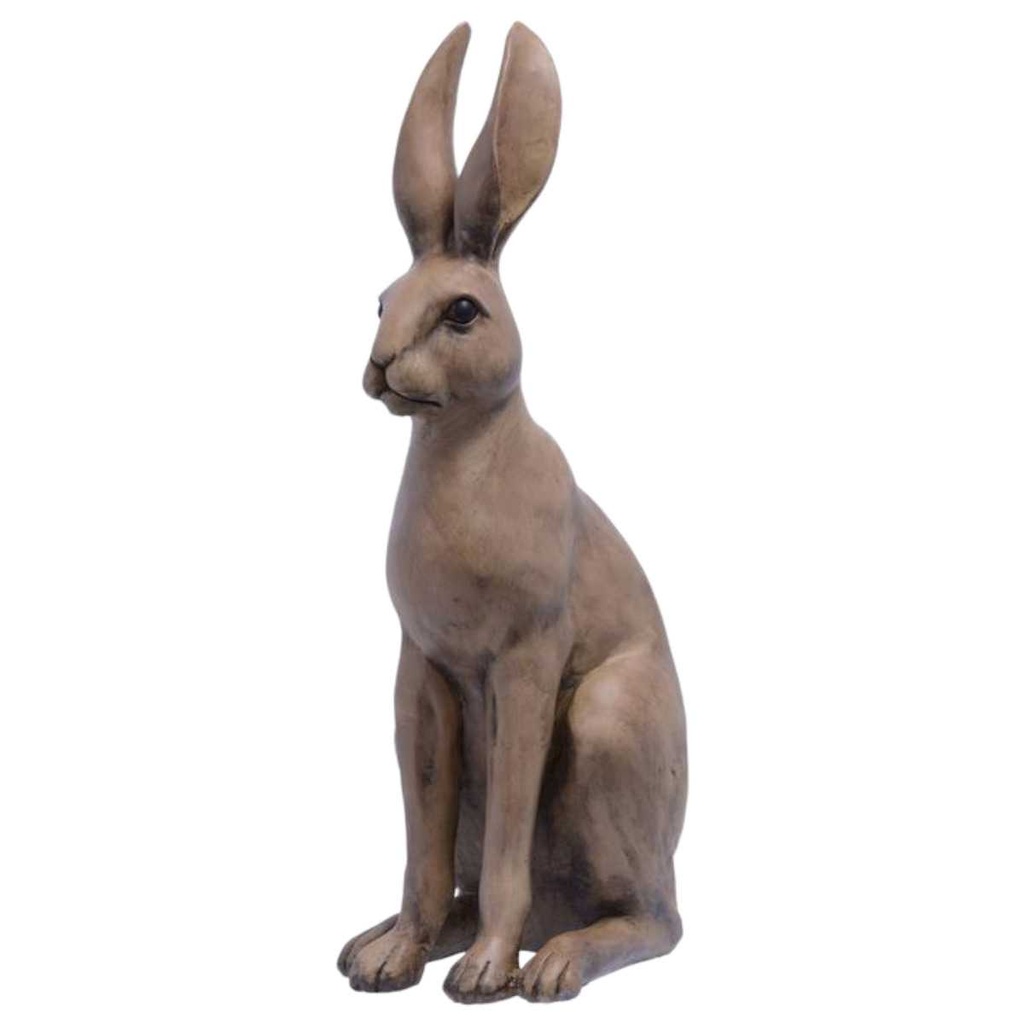 [LA-82814] Skulptur Figur Harz sitzender Hase