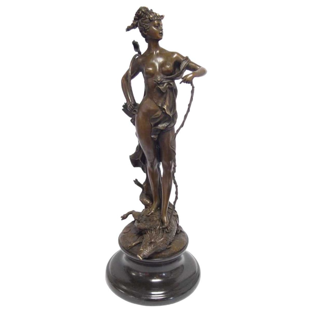 [LA-82840] Bronzeskulptur Bronzefigur Diana Siegreich #82840