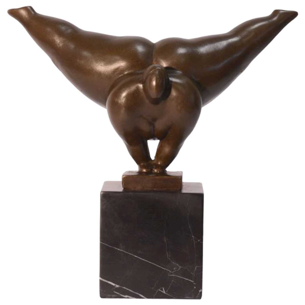 [LA-82913] Bronzeskulptur Bronzefigur Sportlerin Turnerin Abstrakt-Stil