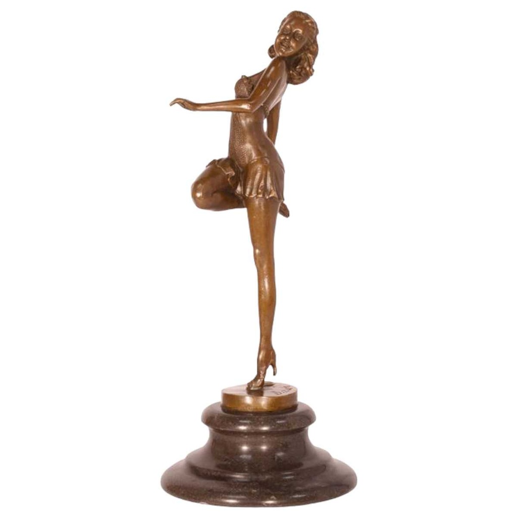 [LA-82928] Bronzeskulptur Bronzefigur Tänzerin #82928