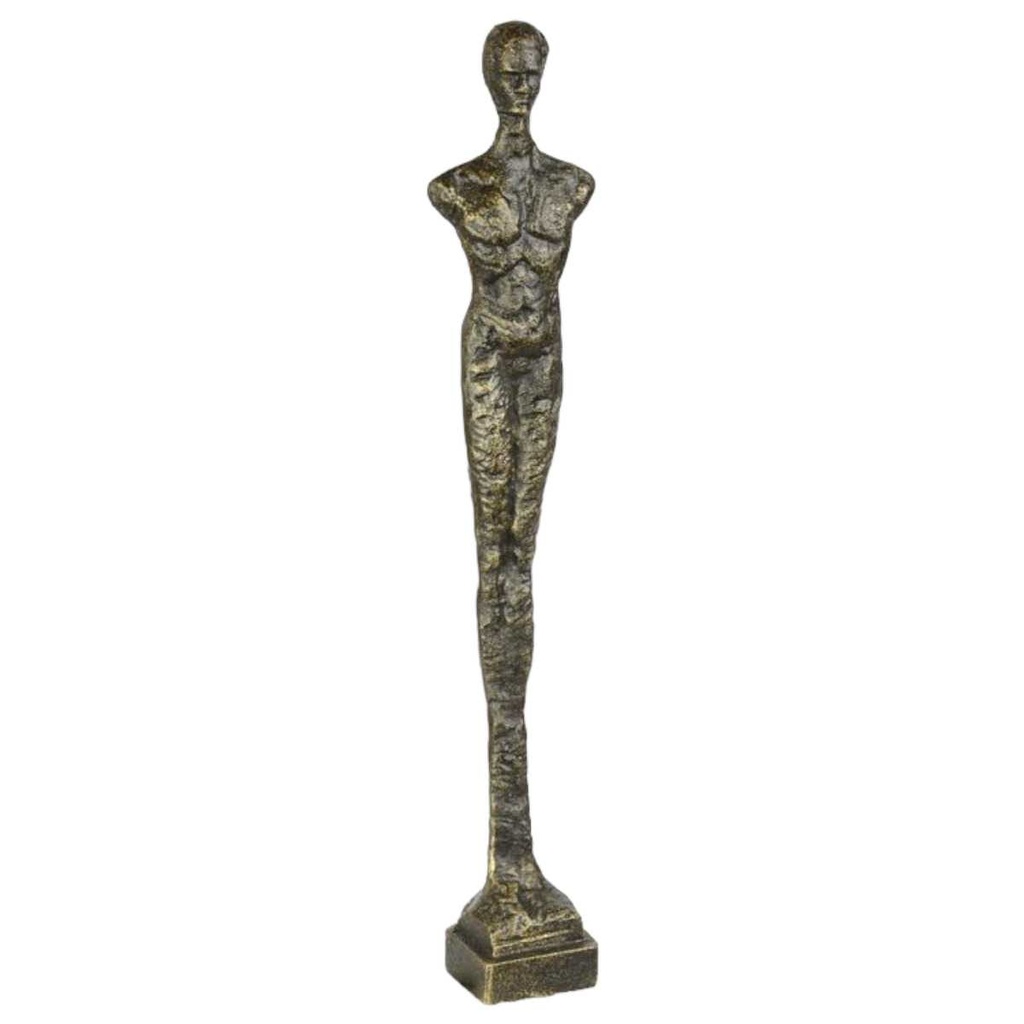[LA-82960] Skulptur Gusseisen Modernistisch Stehender Mann