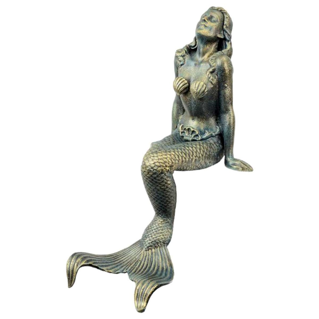 [LA-82965] Skulptur Figur Gusseisen Meerjungfrau