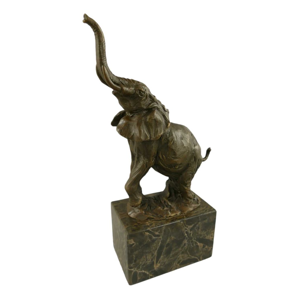 [LA-83520] Bronzeskulptur Bronzefigur Elefant