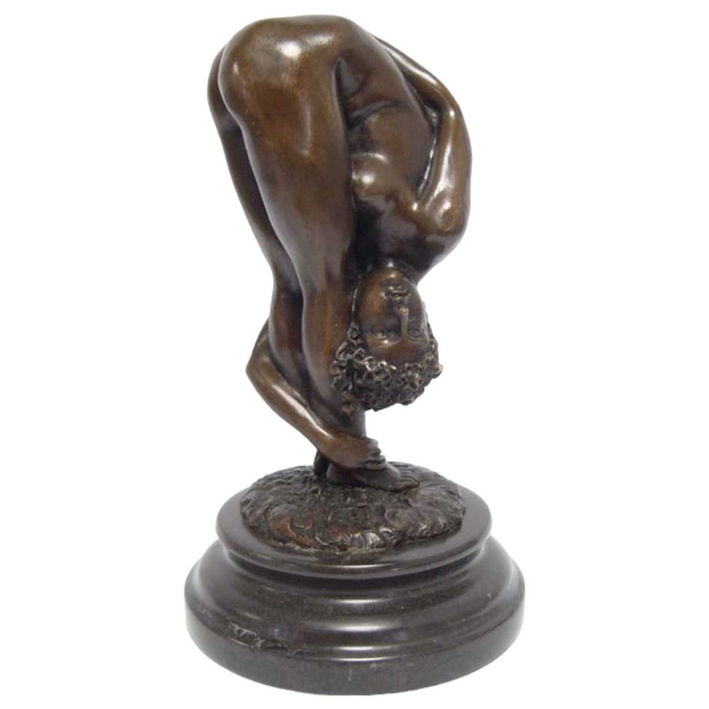 [LA-83521] Bronzeskulptur Bronzefigur Verrenkungskünstler