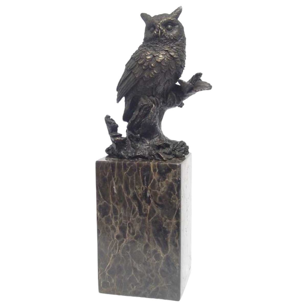 [LA-83523] Bronzeskulptur Bronzefigur Waldohreule #83523