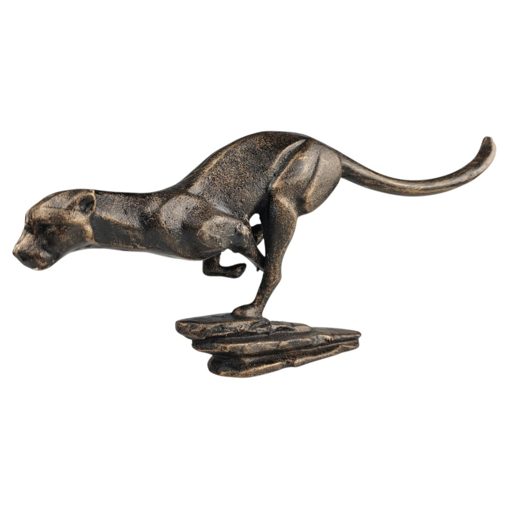 [LA-83621] Figur Gusseisen Puma rennend