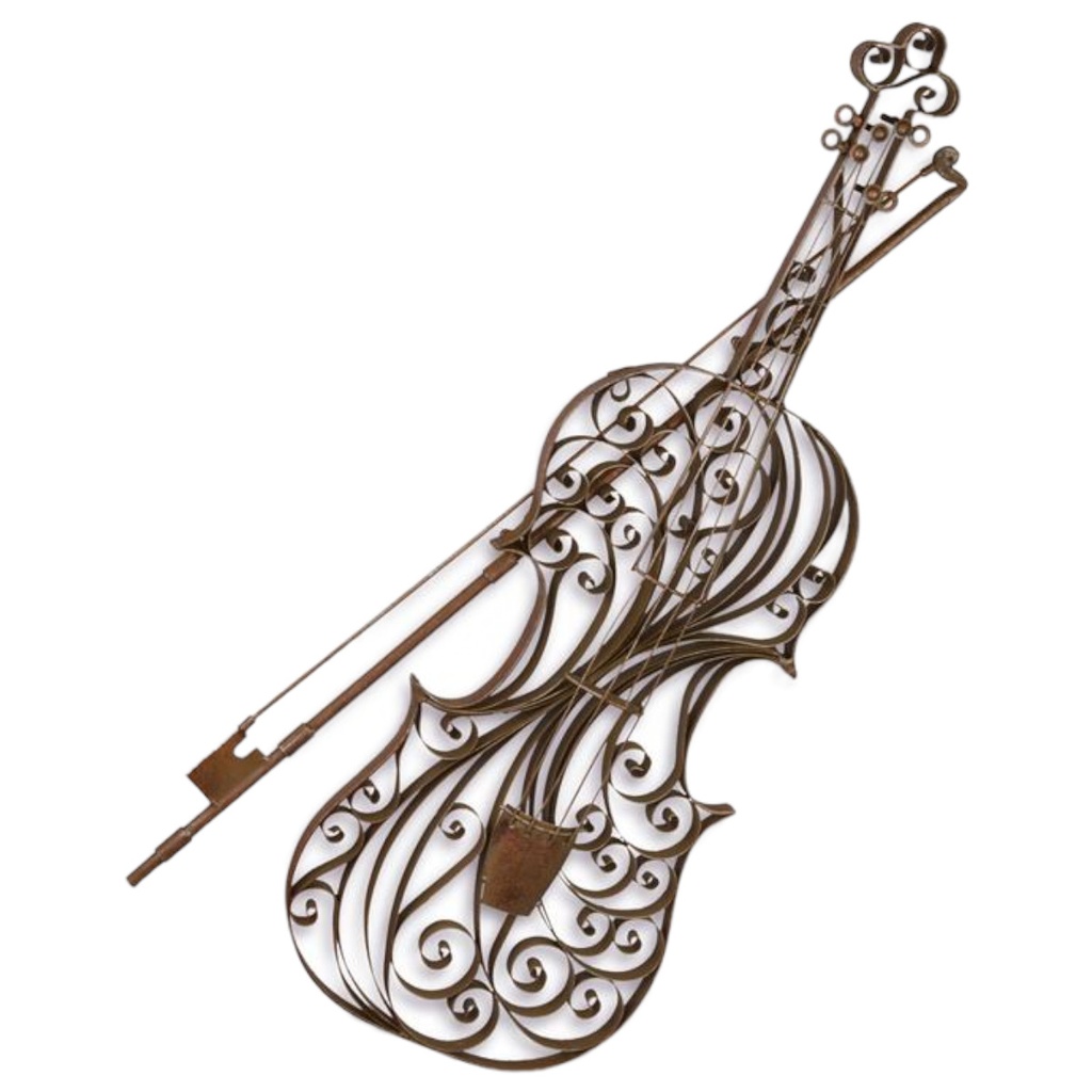 [LA-83659] Wanddeko Eisen Violine