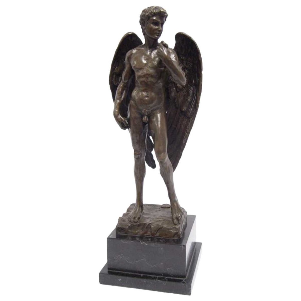 [LA-83696] Bronzeskulptur Bronzefigur Der geflügelte David