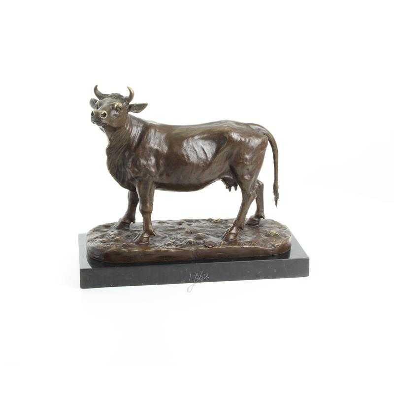 [LA-83715] Bronzeskulptur Bronzefigur Kuh