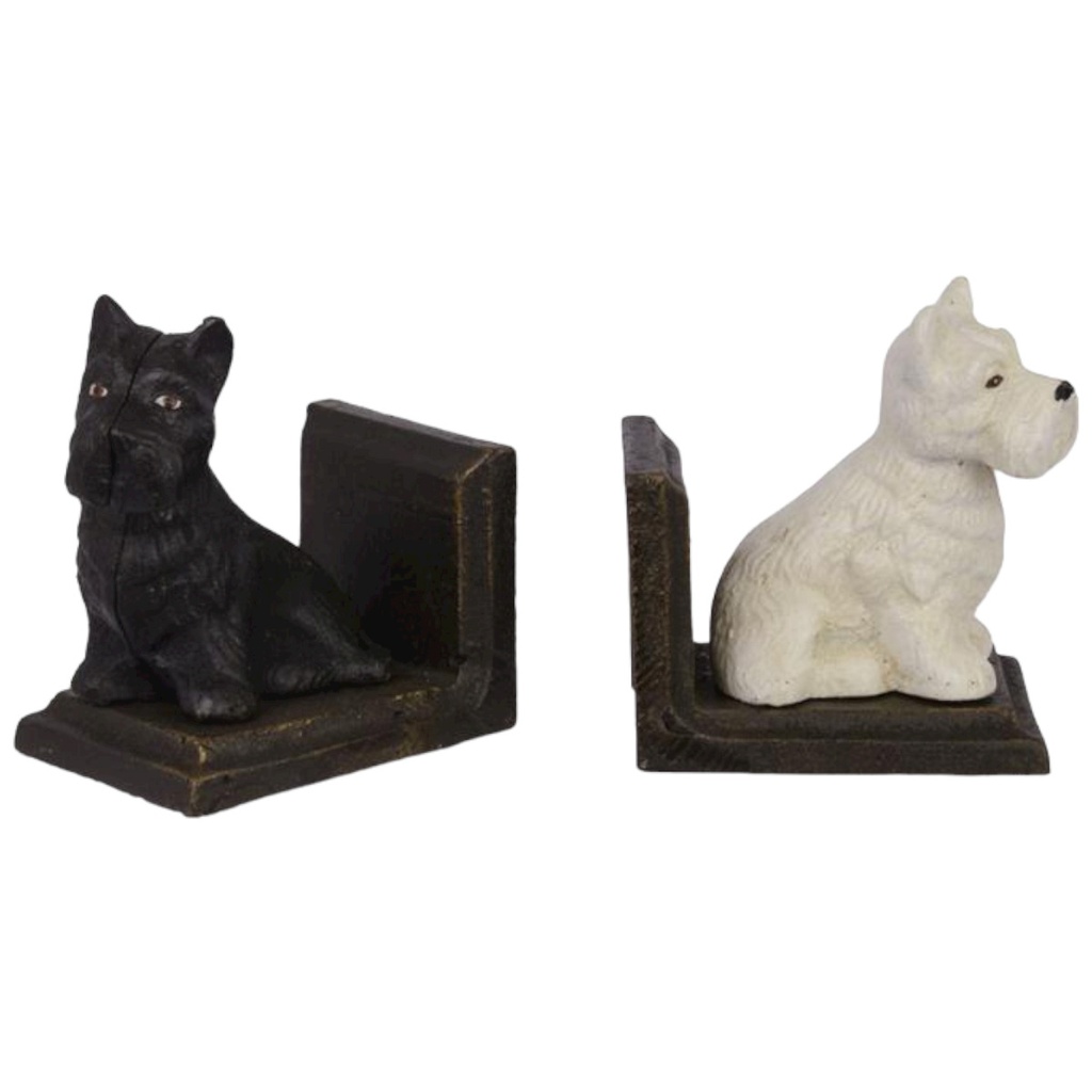 [LA-83784] Buchstütze Gusseisen Scottish Terrier 2er Set