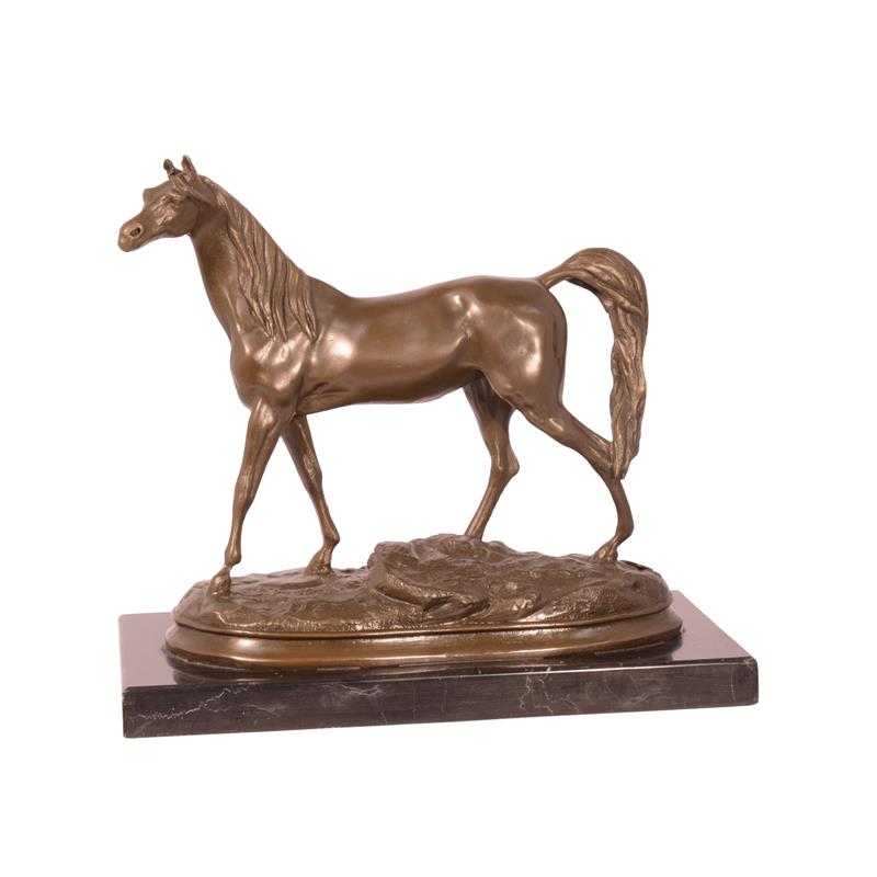 [LA-83804] Bronzeskulptur Bronzefigur Ibrahim das arabische Pferd