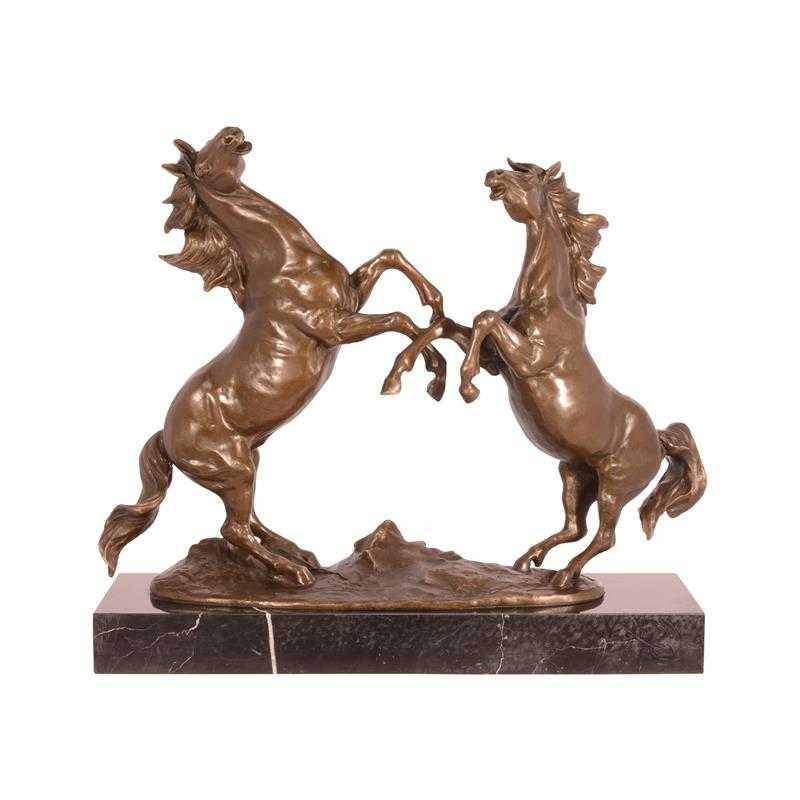[LA-83808] Bronzeskulptur Bronzefigur Aufzuchtpferde