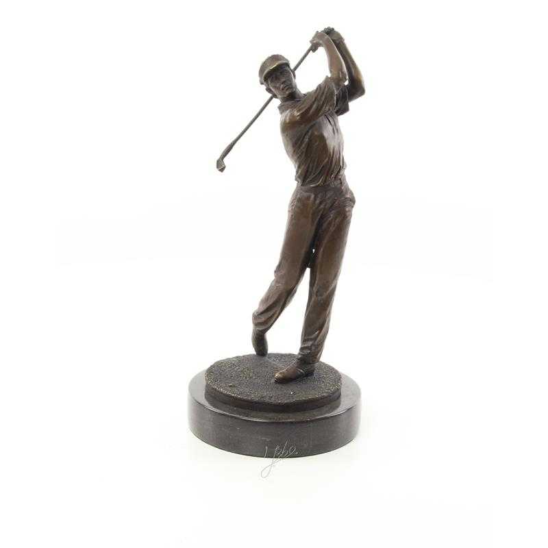 [LA-83866] Bronzeskulptur Bronzefigur Golfer #83866