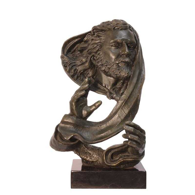 [LA-83876] Bronzeskulptur Bronzefigur Gott grünes Finish Abstrakt-Stil