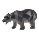 Skulptur Figur Polygonal Kunstharz Bär Schwarz