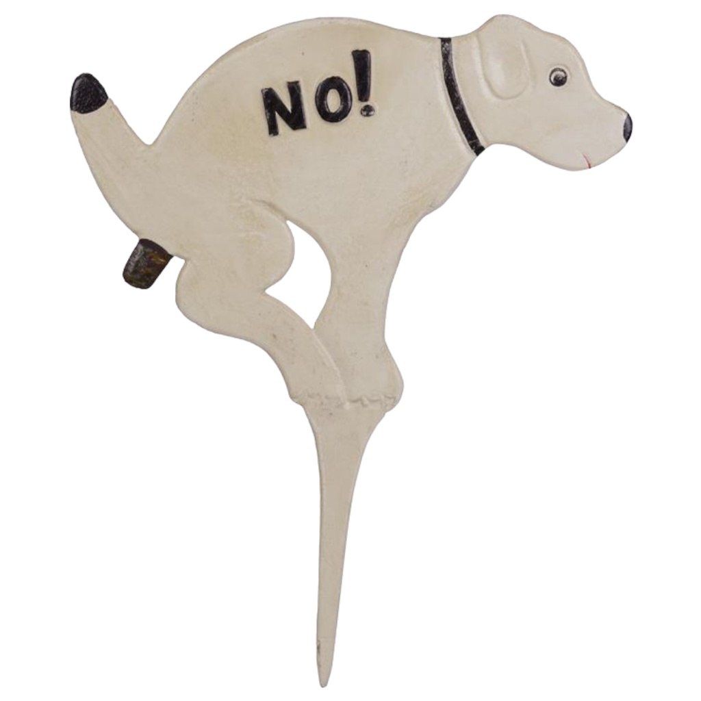 [LA-84541] Gartenstecker Gusseisen No Dog Shit
