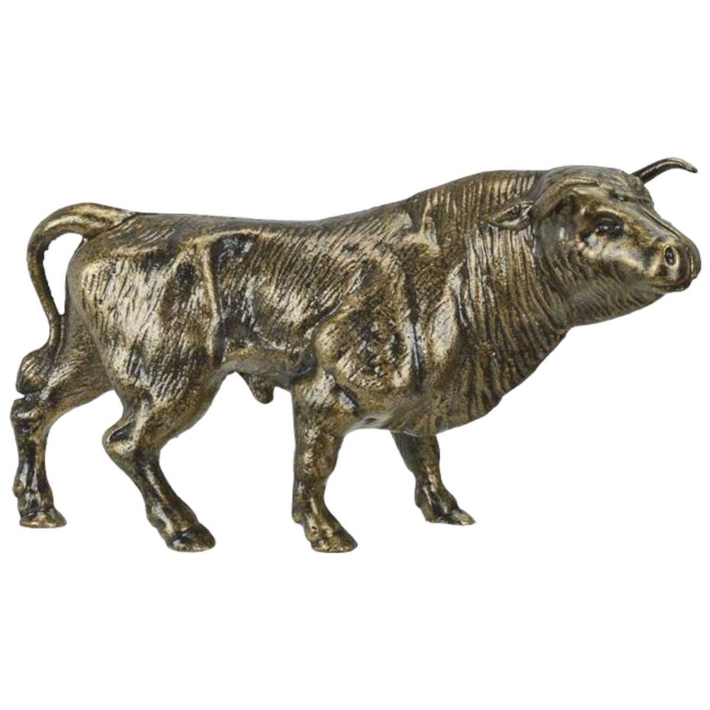 [LA-85351] Spardose Geldbank Figur Skulptur Stier Gusseisen