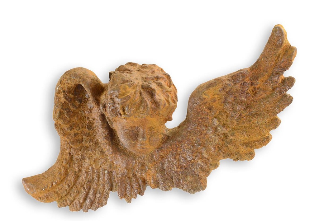 [LA-87808] Wanddeko Gusseisen Rostoptik Putto