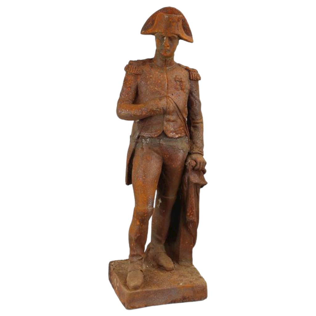 [LA-87817] Figur Skulptur Statue Gusseisen Rostoptik Napoleon