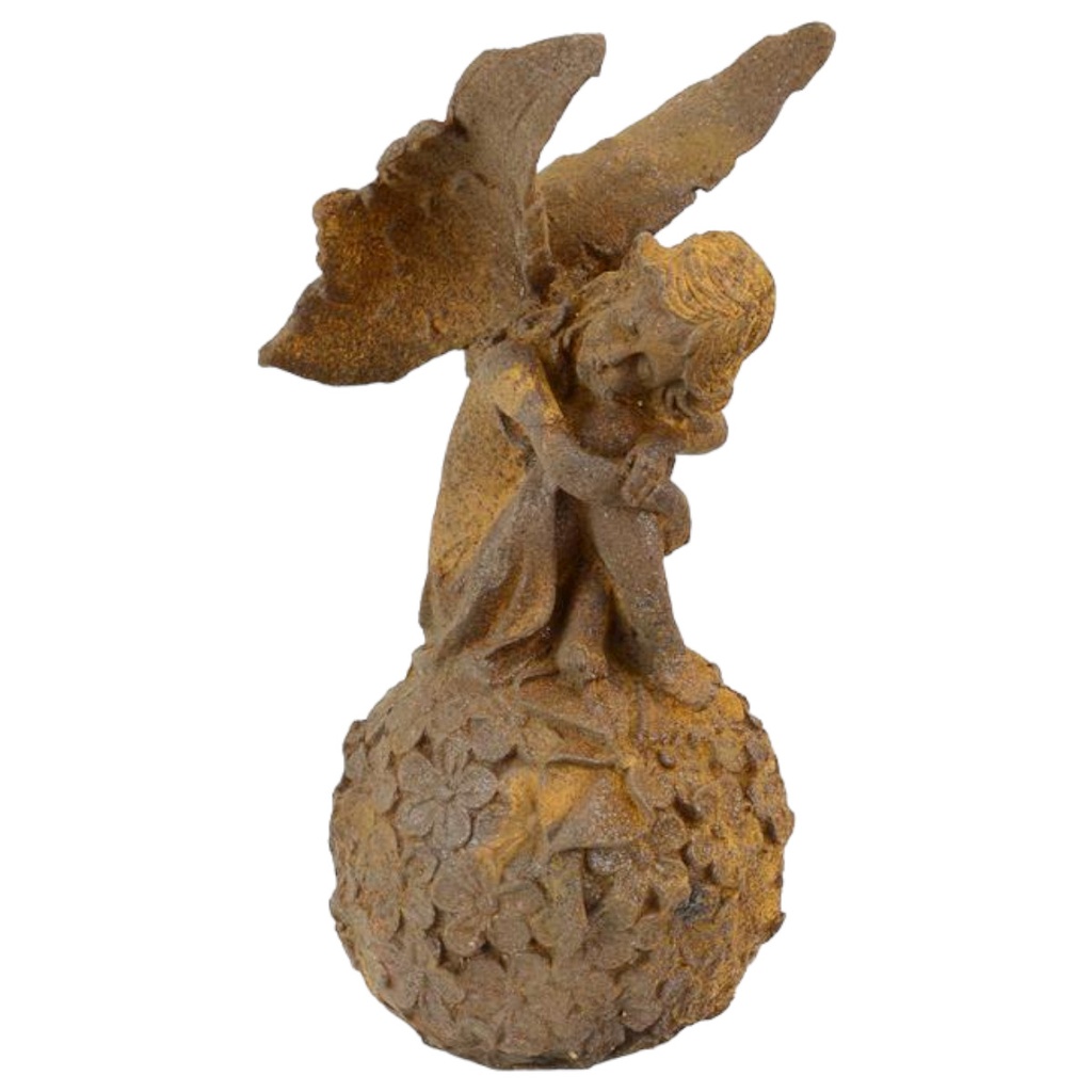 [LA-87821] Figur Gusseisen Fee auf Kugel