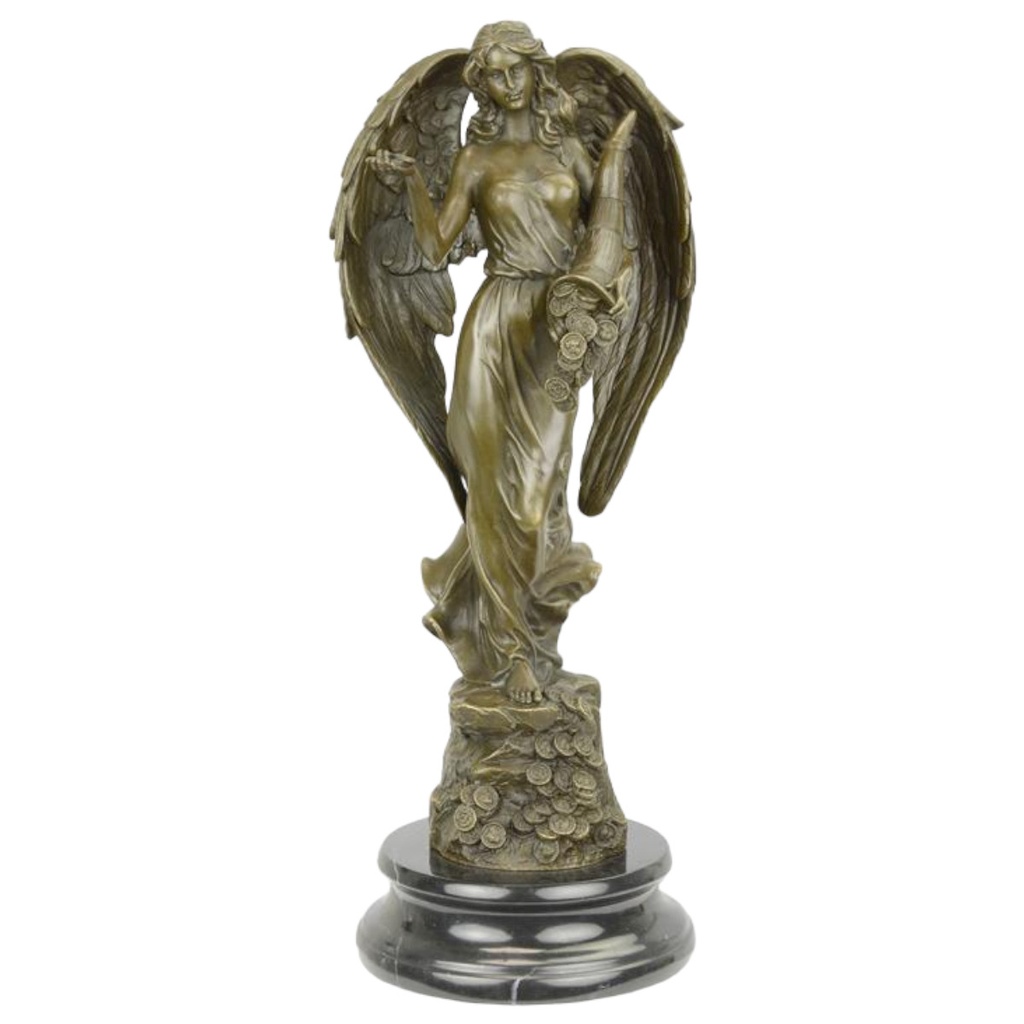 [LA-88446] Bronzeskulptur Bronzefigur Lady Fortuna