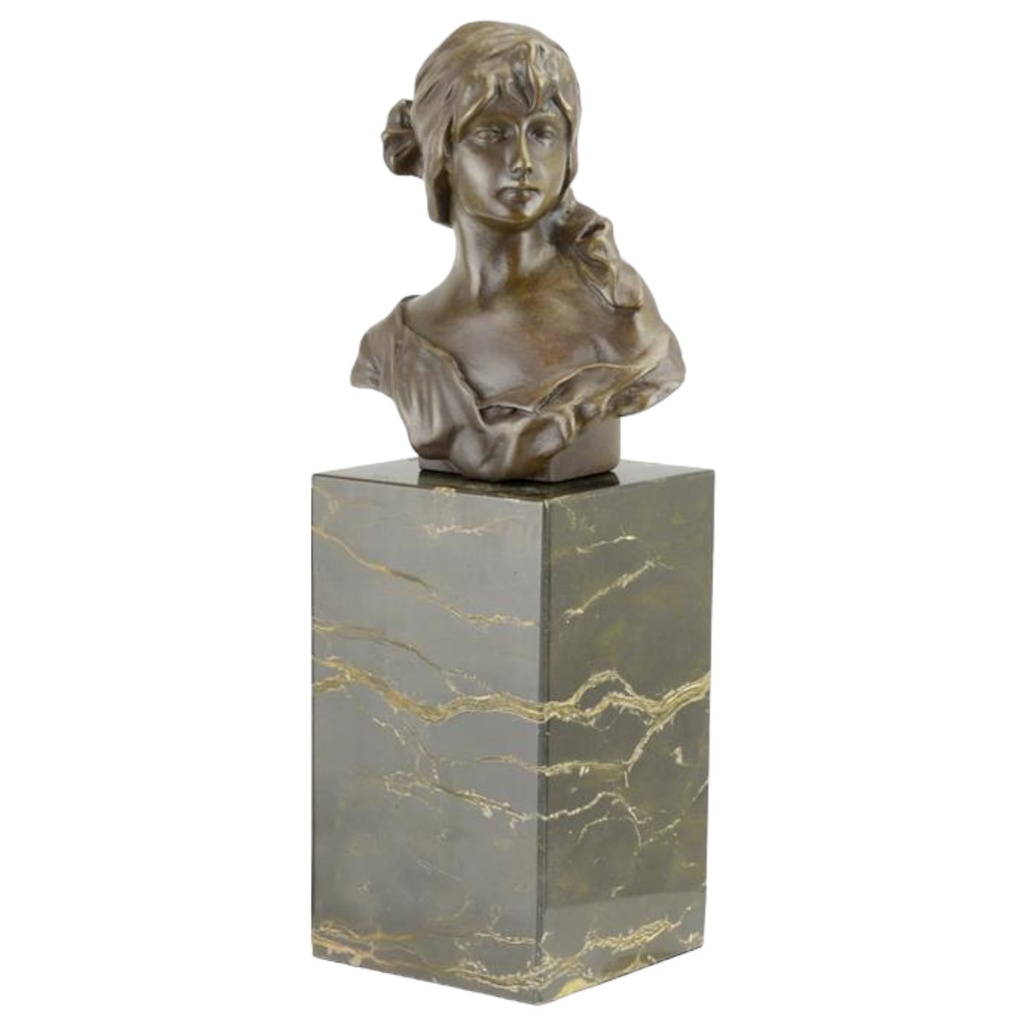 [LA-88512] Bronzeskulptur Bronzefigur Frauenbüste