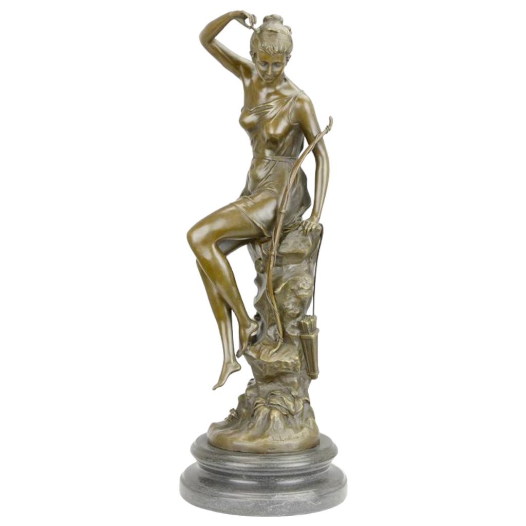 [LA-97217] Bronzeskulptur Bronzefigur Diana siegreich