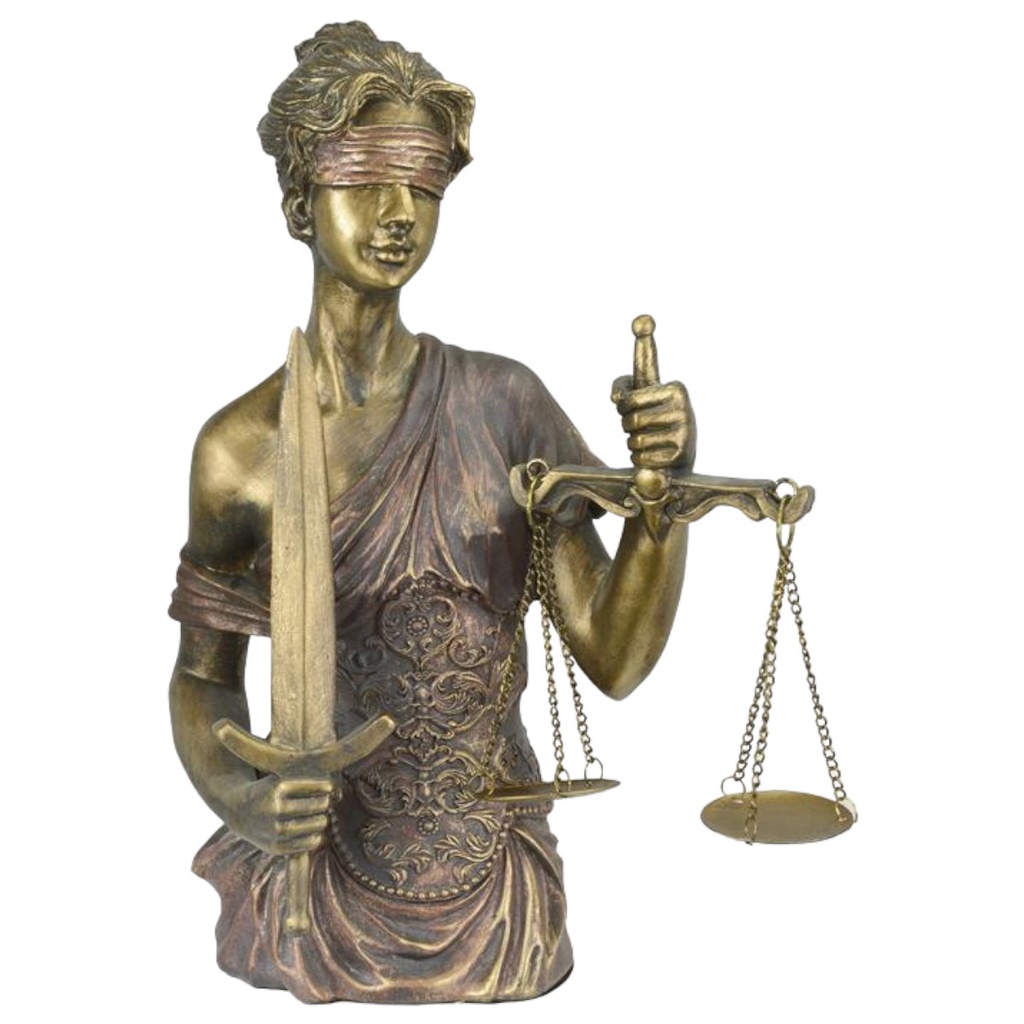 [LA-97270] Figur Skulptur Torso Harz Lady Justice