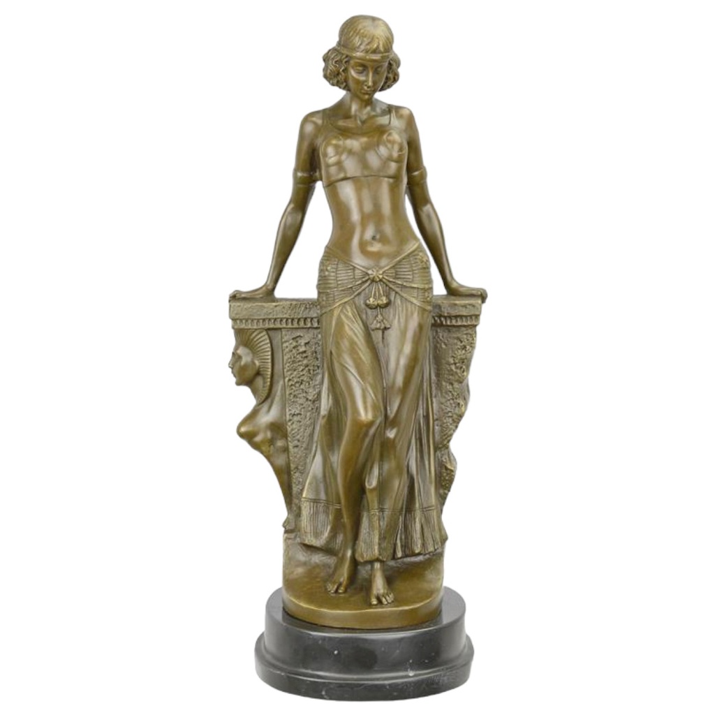 [LA-98459] Bronzeskulptur Bronzefigur Ägyptische Tänzerin