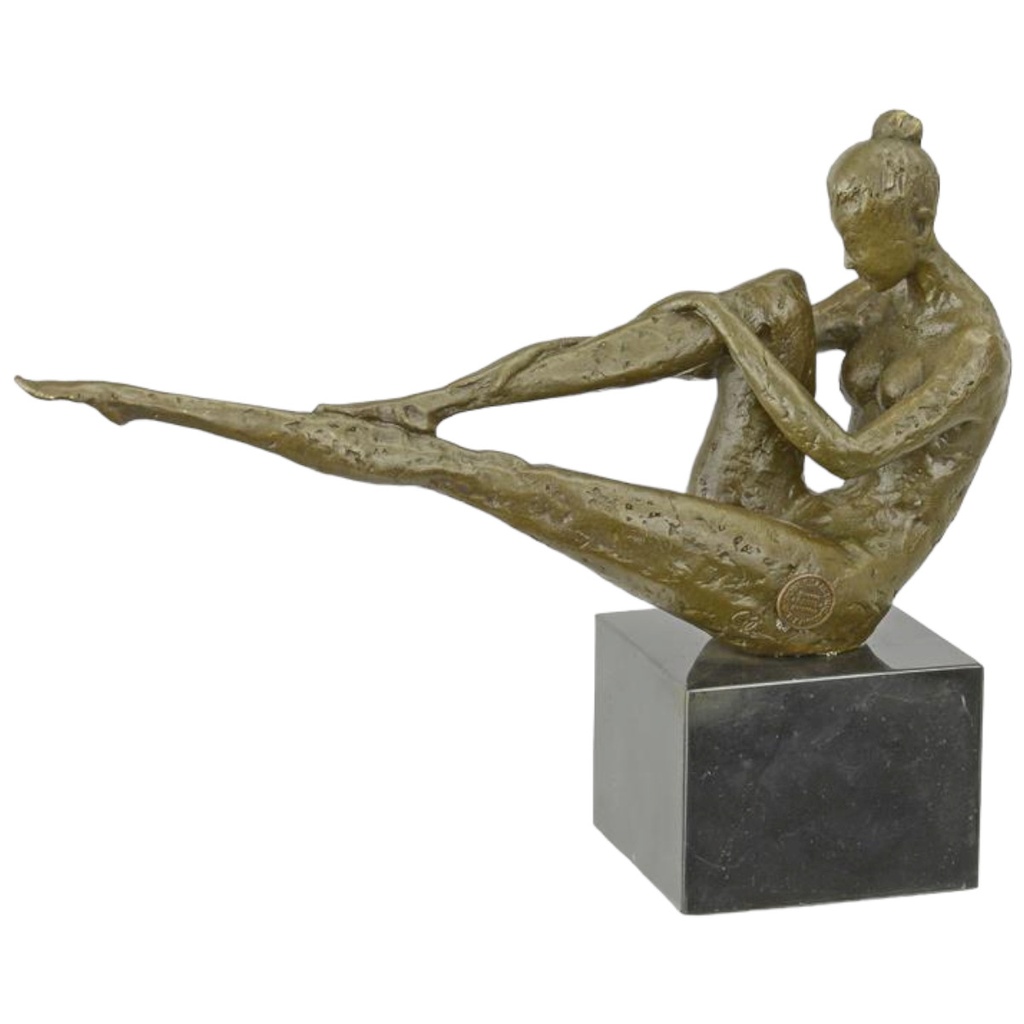 [LA-98464] Bronzeskulptur Bronzefigur Modernistisch Liegender Frauenakt