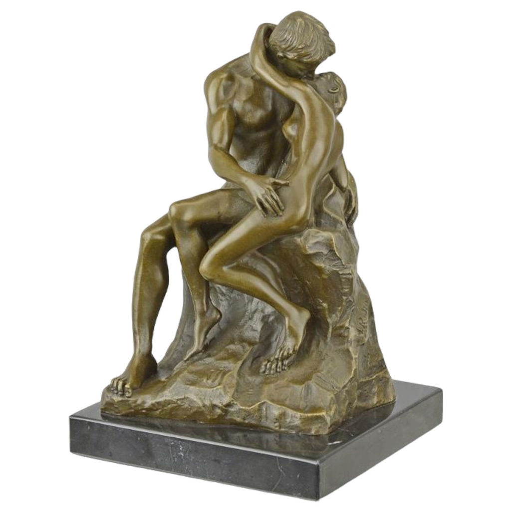 [LA-98468] Bronzeskulptur Bronzefigur Der Kuss