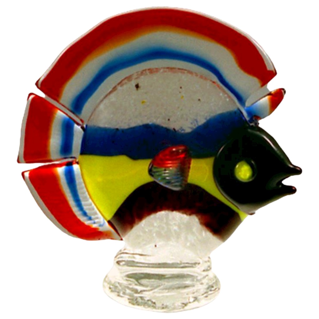 [LA-98693] Figur Glas Murano-Stil Diskusfisch