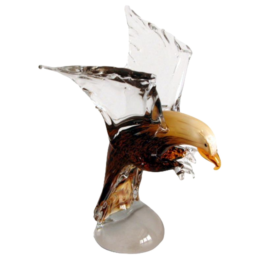 [LA-98705] Figur Glas Murano-Stil Adler im Flug