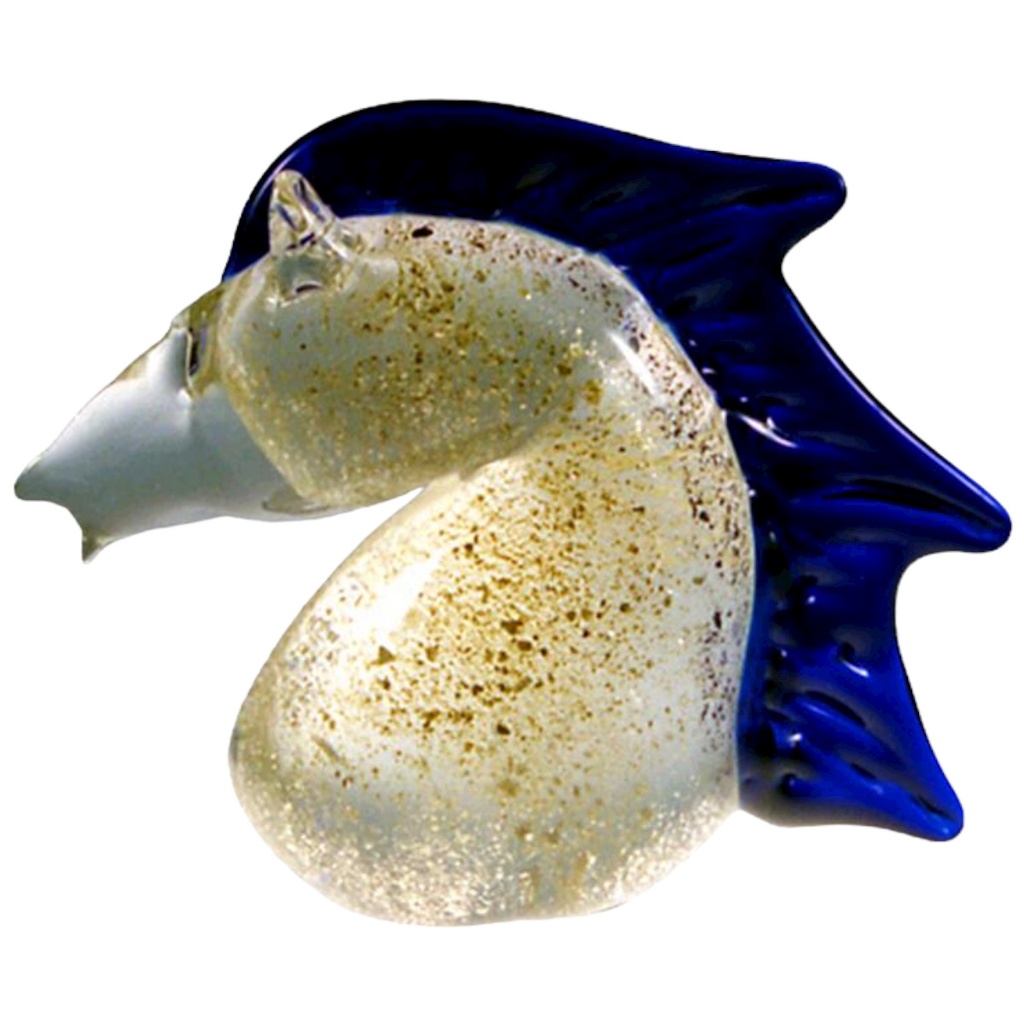 [LA-98761] Figur Glas Murano-Stil Pferdekopf