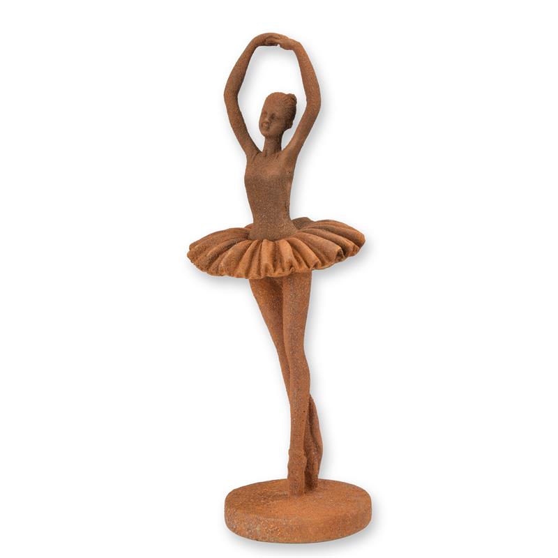 [LA-99306] Figur Harz Ballerina Rostoptik