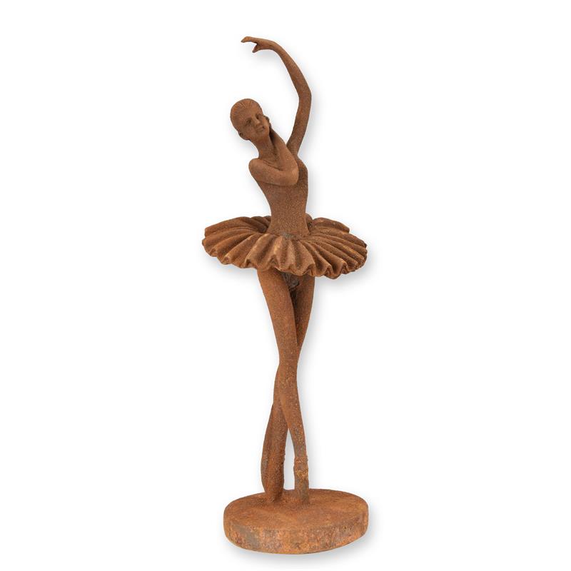 [LA-99307] Figur Harz Ballerina Rostoptik