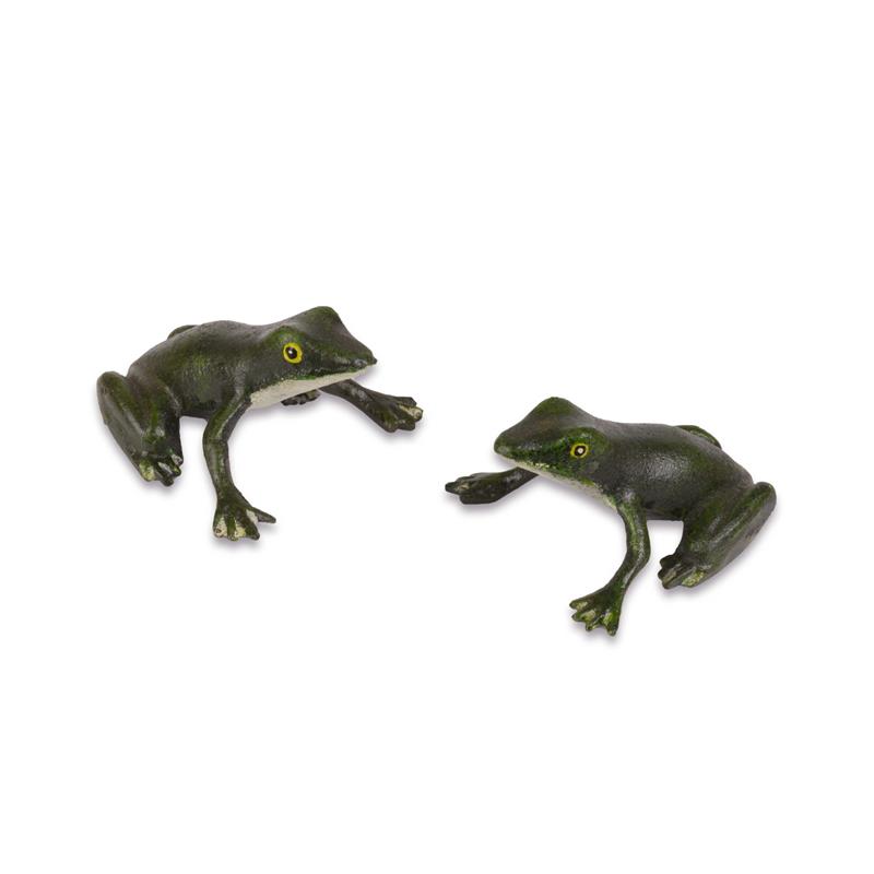 [LA-99452] Figur Gusseisen Frosch 2er Set