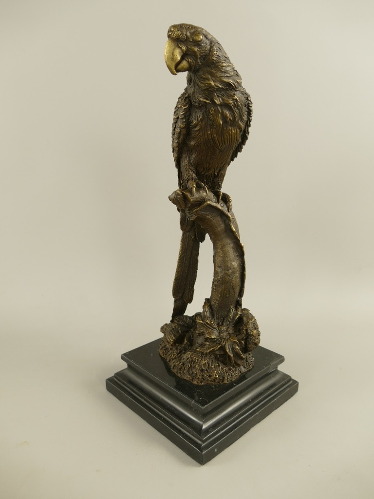 [LA-1819343] Figur Bronze Papageien H.33x14x14cm