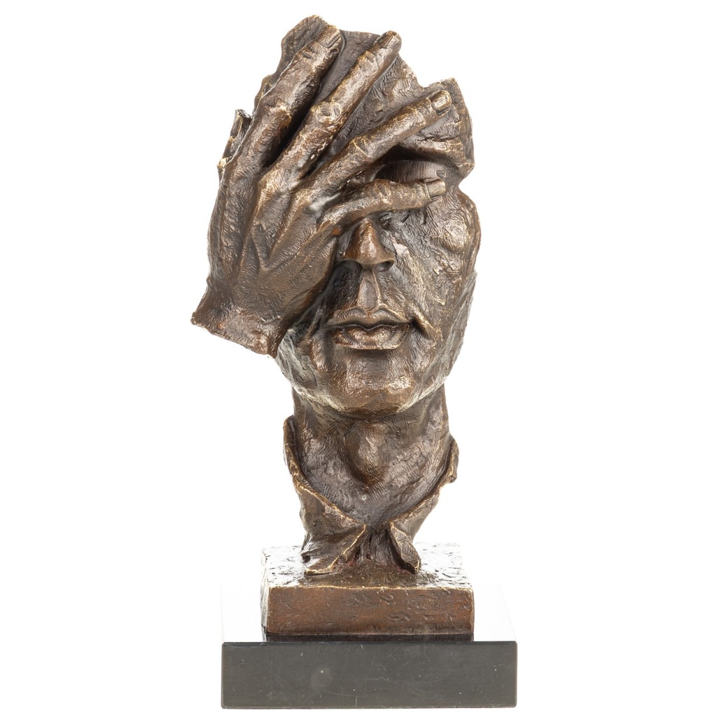 [LA-1822693] Bronzeskulptur Bronzefigur Gesicht
