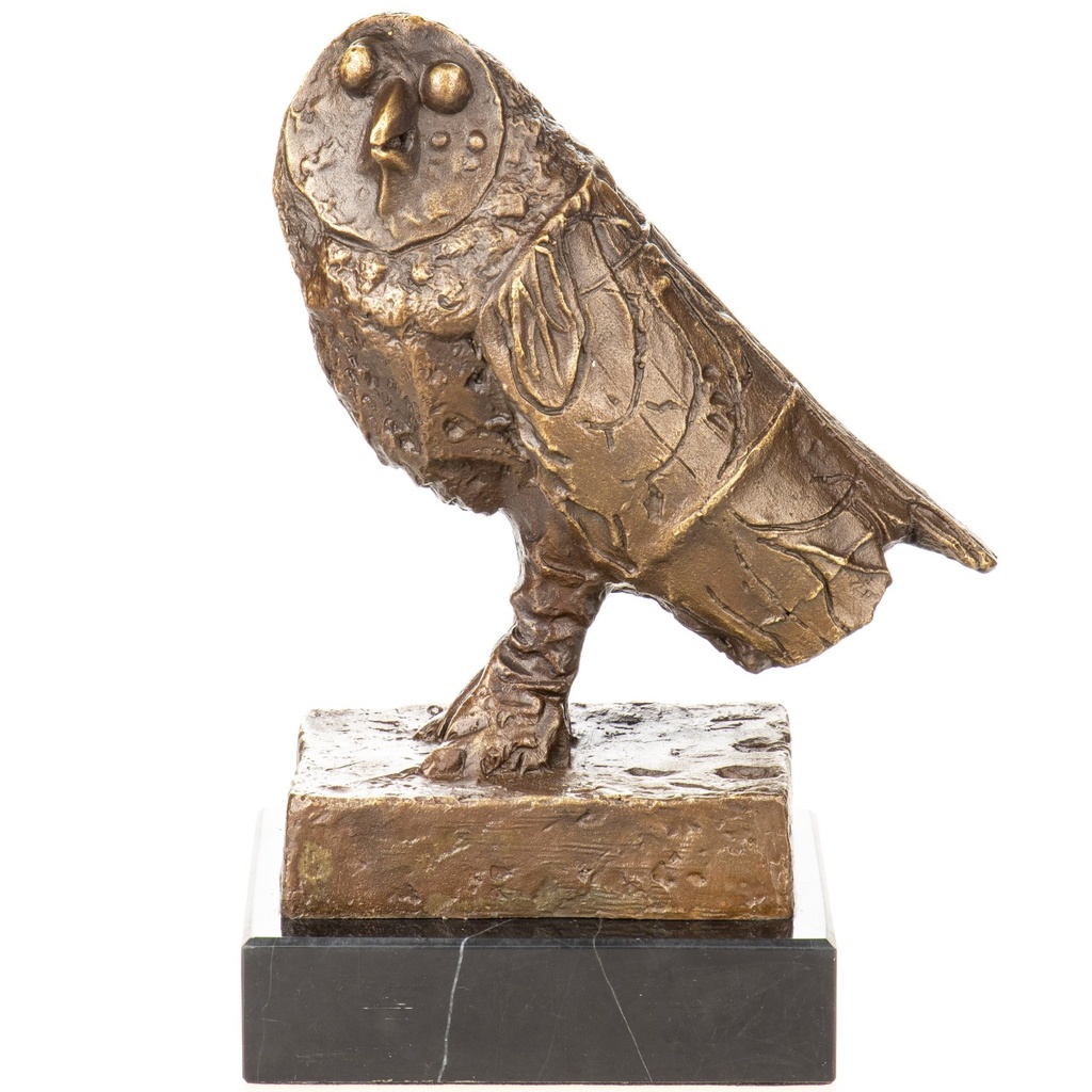 [LA-1822779] Bronzeskulptur Bronzefigur Eule