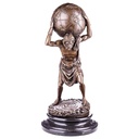 Bronze Skulptur Figur Bronzeskulptur Bronzefigur Mann Atlas Weltkugel