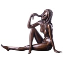 Bronze Skulptur Figur Bronzeskulptur Bronzefigur Sitzende Frau Girl